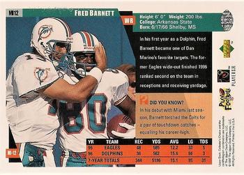 1997 Collector's Choice Miami Dolphins #MI12 Fred Barnett Back