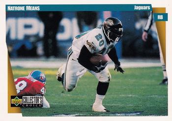 1997 Collector's Choice Jacksonville Jaguars #JA3 Natrone Means Front
