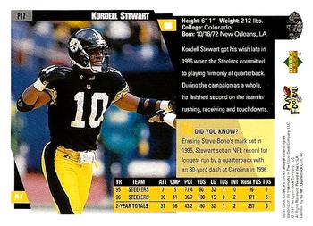 1997 Collector's Choice Pittsburgh Steelers #PI7 Kordell Stewart Back