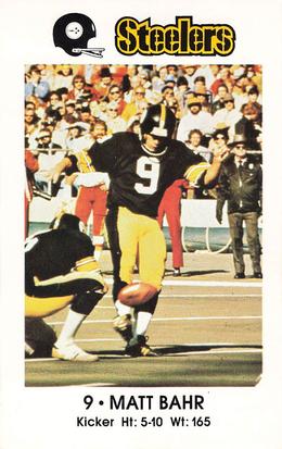 1981 Pittsburgh Steelers Police #NNO Matt Bahr Front
