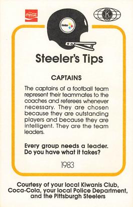 1983 Pittsburgh Steelers Police #NNO Jack Lambert Back
