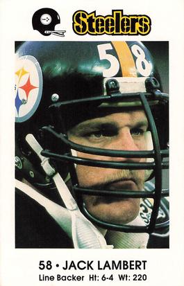 1983 Pittsburgh Steelers Police #NNO Jack Lambert Front
