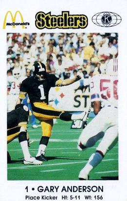 1984 Pittsburgh Steelers Police #NNO Gary Anderson Front