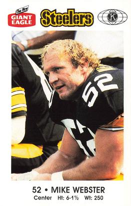 1985 Pittsburgh Steelers Kiwanis Giant Eagle Police #NNO Mike Webster Front