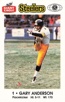 1986 Pittsburgh Steelers Kiwanis Giant Eagle Police #NNO Gary Anderson Front