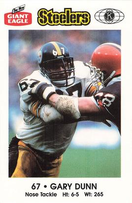 1986 Pittsburgh Steelers Kiwanis Giant Eagle Police #NNO Gary Dunn Front