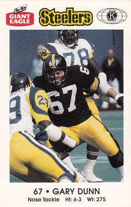 1987 Pittsburgh Steelers Kiwanis Giant Eagle Police #NNO Gary Dunn Front