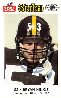 1987 Pittsburgh Steelers Kiwanis Giant Eagle Police #NNO Bryan Hinkle Front