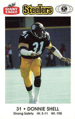 1987 Pittsburgh Steelers Kiwanis Giant Eagle Police #NNO Donnie Shell Front