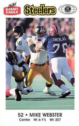 1987 Pittsburgh Steelers Kiwanis Giant Eagle Police #NNO Mike Webster Front