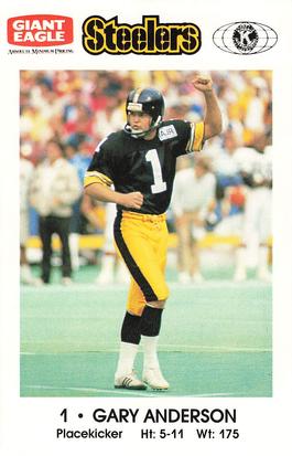 1989 Pittsburgh Steelers Kiwanis Giant Eagle Police #NNO Gary Anderson Front