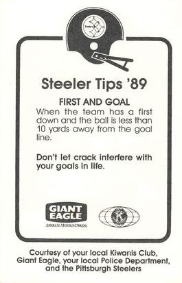 1989 Pittsburgh Steelers Kiwanis Giant Eagle Police #NNO Rodney Carter Back