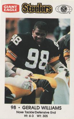 1992 Pittsburgh Steelers Kiwanis Giant Eagle Police #NNO Gerald Williams Front