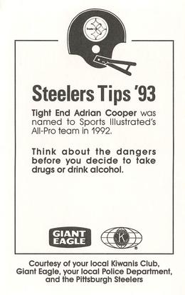 1993 Pittsburgh Steelers Police #NNO Adrian Cooper Back