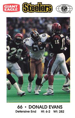 1993 Pittsburgh Steelers Police #NNO Donald Evans Front