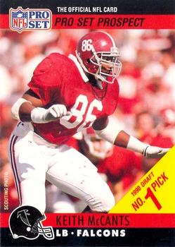 1990 Pro Set - Draft Day #669 Keith McCants Front