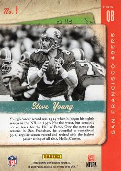 2013 Panini Contenders - Legendary Contenders #9 Steve Young Back