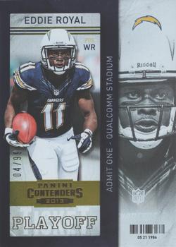2013 Panini Contenders - Playoff Ticket #28 Eddie Royal Front