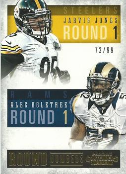 2013 Panini Contenders - Round Numbers Gold #17 Alec Ogletree / Jarvis Jones Front