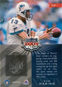 2000 Playoff Super Bowl XXXIV Card Show #SB-1 Dan Marino Back