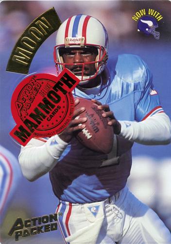 1994 Action Packed - Mammoth 7x10 #MM18 Warren Moon Front