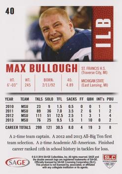 2014 SAGE HIT #40 Max Bullough Back
