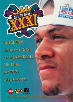 1997 Collector's Edge Masters - Patriots Super Bowl XXXI #11 Terry Glenn Back