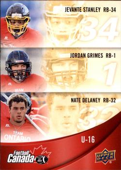 2013 Upper Deck USA Football - Team Canada #C-25 Jevante Stanley / Jordan Grimes / Nate Delaney Front