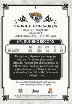2013 Topps Museum Collection - Copper #1 Maurice Jones-Drew Back