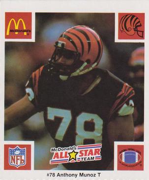 1986 McDonald's All-Star Team #NNO Anthony Munoz Front