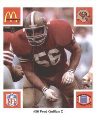 1986 McDonald's San Francisco 49ers #NNO Fred Quillan Front