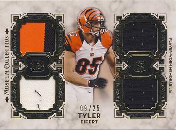 2013 Topps Museum Collection - Rookie Quad Relics Gold #MRQR-TE Tyler Eifert Front