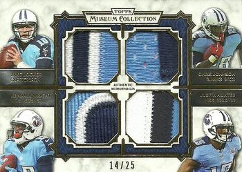 2013 Topps Museum Collection - Quad Player Relics Gold #MQR-LJWH Jake Locker / Chris Johnson / Kendall Wright / Justin Hunter Front