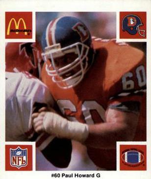 1986 McDonald's Denver Broncos #NNO Paul Howard Front