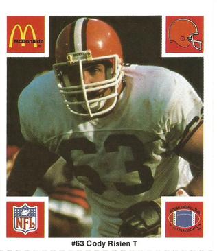 1986 McDonald's Cleveland Browns #NNO Cody Risien Front