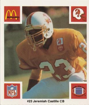 1986 McDonald's Tampa Bay Buccaneers #NNO Jeremiah Castille Front