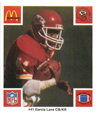 1986 McDonald's Kansas City Chiefs #NNO Garcia Lane Front