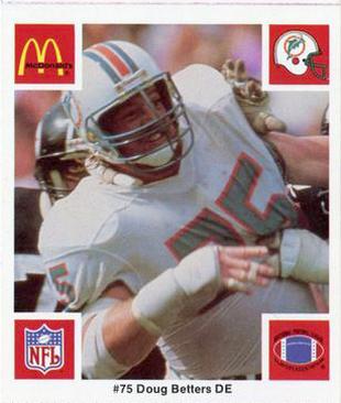 1986 McDonald's Miami Dolphins #NNO Doug Betters Front