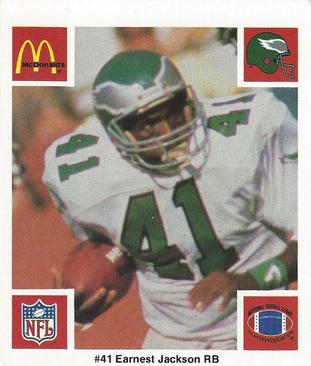 1986 McDonald's Philadelphia Eagles #NNO Earnest Jackson Front