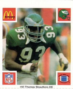 1986 McDonald's Philadelphia Eagles #NNO Tom Strauthers Front