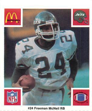 1986 McDonald's New York Jets #NNO Freeman McNeil Front