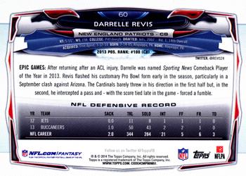 2014 Topps #60 Darrelle Revis Back