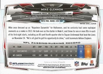 2014 Topps #65 Mike Glennon Back