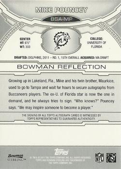 2011 Bowman Sterling - Autographs #BSA-MP Mike Pouncey Back
