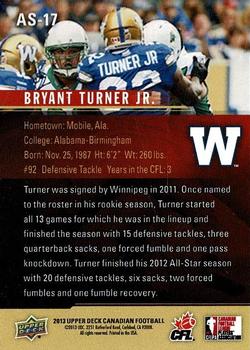 2013 Upper Deck CFLPA All-Stars #AS-17 Bryant Turner Back