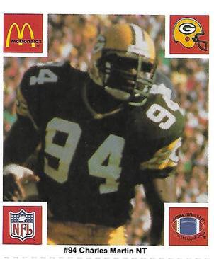 1986 McDonald's Green Bay Packers #NNO Charles Martin Front