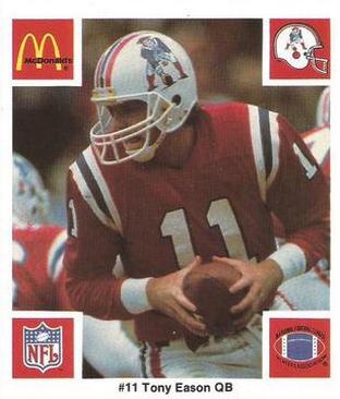 1986 McDonald's New England Patriots #NNO Tony Eason Front