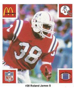 1986 McDonald's New England Patriots #NNO Roland James Front