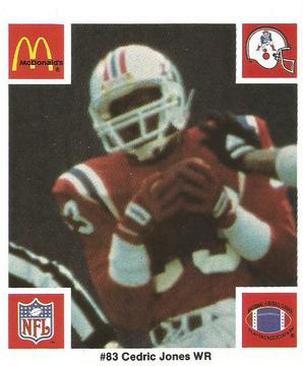 1986 McDonald's New England Patriots #NNO Cedric Jones Front