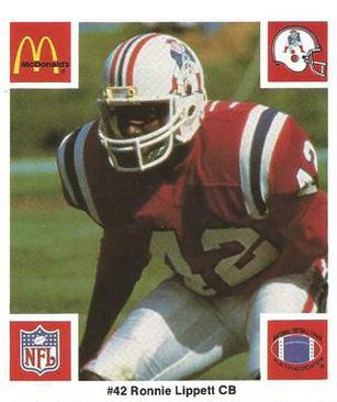 1986 McDonald's New England Patriots #NNO Ronnie Lippett Front